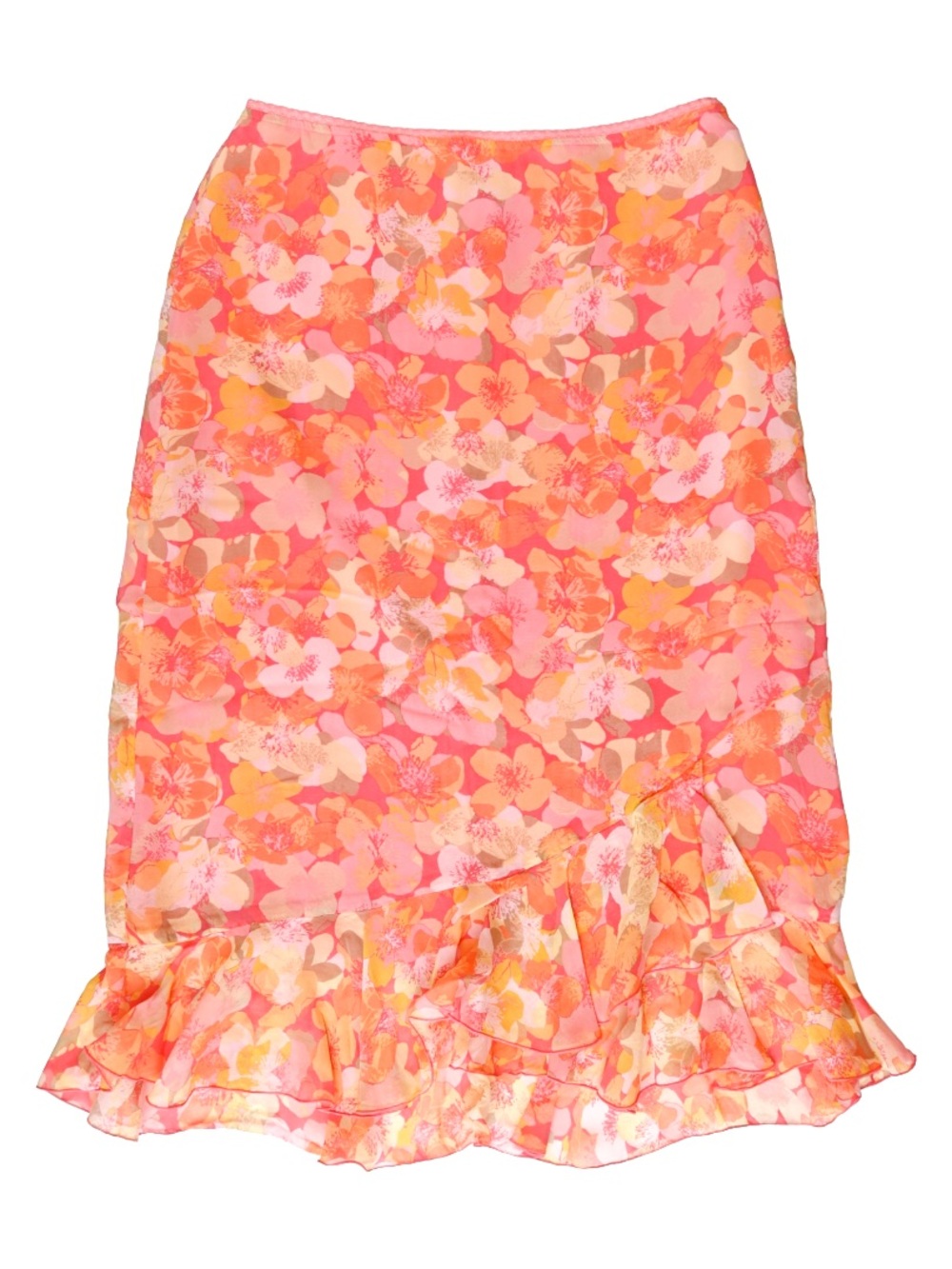 Sigrid Olsen Floral Ruffle Midi Skirt
